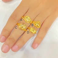 Cincin Wanita Dewasa Warna 24 Karat Aksesoris Lapis Emas Fashion