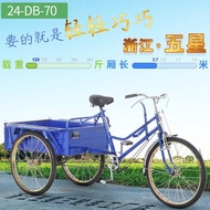 Five-Star 70-90cm Adult Pedal Tricycle Elderly Walking Human Bicycle Elderly Shopping and Baby Picking Car