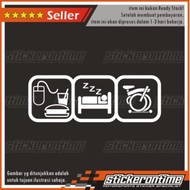 Car Sticker EAT SLEEP BROMPTON Cycling Bicycle Folding Bike