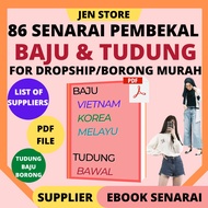 86 Senarai Pembekal Supplier for Baju Vietnam Korean Melayu &amp; Tudung Wholesale - Dropship / Borong [EBook]