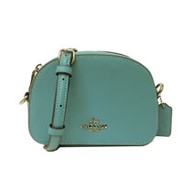 【COACH】經典 LOGO mini斜背半月包(土耳其藍)