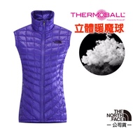 【美國 The North Face】女 ThermoBall 輕量暖魔球防風科技羽絨背心 /CUD6-BDZ 星空紫
