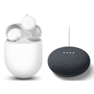 【快速出貨】Google Pixel Buds A-series 藍牙耳機-白+Google Nest Mini 中文化智慧音箱 (石墨黑)