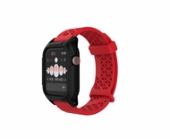 【44มม.】สำหรับApple Watch Series 4/5/6/SEกลวงแฟชั่นกรณีสายรัดระบายอากาศตั้งสายนาฬิกาสำหรับเปลี่ยนชายหญิง