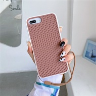 IPhone 12 11 PRO 13 PRO MAX Mini lanyard Vans case for 7 8plus x xs max iphoneSE 2020 soft Rubber Waffle Case cover