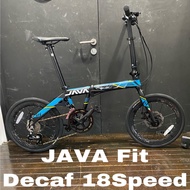 Java Fit 18Speed Aluminium Folding Bike | Decaf Shifter | 20” Decaf wheel