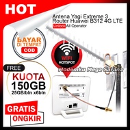 Duet Maut - Antena Yagi Extreme 3 + Modem Home Router Orbit Star 2 Huawei B312 4G LTE WiFi Router