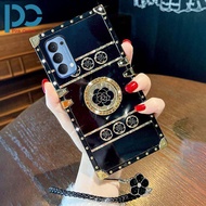 Casing Ponsel Desain Baru 2021, Casing Ponsel Bunga Mewah Berdiri + Tali Bunga untuk OPPO Reno5 Reno5 Pro Reno6 5G Reno6 Pro