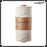 Natural Macrame Cord 2-5mm Cotton Cord 50-100m Strand Cotton Rope for DIY Projects Macrame Rope
