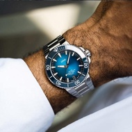 【ORIS 豪利時】Aquis 五日鍊全新自製機芯 Calibre 400 潛水錶(0140077634135-0782409PEB)
