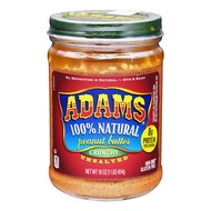Adams 100% Natural Peanut Butter - Crunchy (Unsalted)