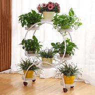 Garden Rack Outdoor Indoor Flower Pot Balcony Garden Shelves Shelf Flower Stand Planter with Wheels