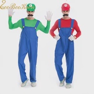 Cosplay Adults Mario Super-Mario-Brothers Dance-Costume-Set Party-Suit Halloween Women