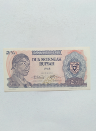 Bkn Mainan uang kuno 2 1/2 rupiah uang lawas uang jadul atau 2.5 rupiah sudirman tahun 1968 asli untuk mahar nikah
