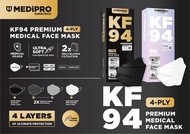 [LUCKY PHARMACY] MEDIPRO PREMIUM KF94 Korea Adult Earloop, ULTRA SOFT [ TITANUM BLACK / SNOW WHITE ] 10PCS/BOX