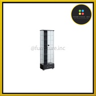 Graver Furniture Lemari Kaca Etalase / Lemari Kaca Minimalis / Lemari Kaca Pajangan / Lemari Hias Kaca / Lemari Hias Minimalis / Lemari Pajangan Kaca / Lemari Pajangan Minimalis / Lemari Etalase Kaca / Lemari Etalase Toko (MEDIUM + LACI 6 SUSUN) - LH 6616
