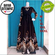 Baju Gamis batik wanita model terbaru 2021 gamis pesta model gamis batik wanita baju muslim jumbo terbaru Exclusive pekalongan kombinasi PREMIUM SUPER QUALITY PROMO Busana Muslim / Gamis Modern L XL XXL XXXL 3L Gamis JUMBO