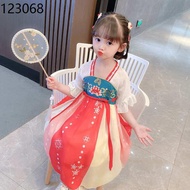 Hanfu girls Hanfu Baby suit HANFU girls' summer dress children's ancient costume Super fairy jacket and dress baby Chine