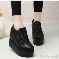 ♝ Darwinji (Ready Stock) Korean Woman Platforms Shoes 8 CM Slope Women Sneaker Strappy