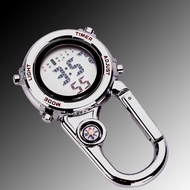 Kloware Multi Function Digital Carabiner Watch Unisex Pocket Watch Backpack Fob Watch for Work Chefs