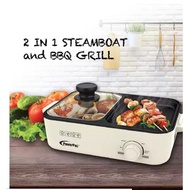 PowerPac Multipurpose Steamboat pot &amp; BBQ Grill with Non-stick inner pot (PPMC728)