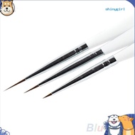 SG--3Pcs Acrylic Nail Art Brush Liner Painting Drawing Pen Manicure Tool Set Kit