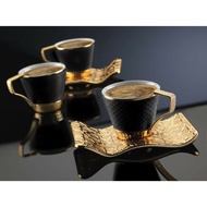 Porcelain Luxury Coffee Cup Set Of 6 ( 12 Pcs ) Stylish Coffee Accessories Tea And Coffee Set Lux Cup And Saucer Espresso Gift