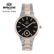 Roscani Ethan 423 (Sapphire Crystal) Rose Gold Black Bracelet Men Watch