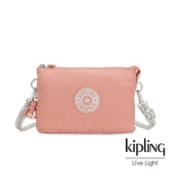 【KIPLING】奶油草莓拿鐵色三夾層配件包-CREATIVITY X