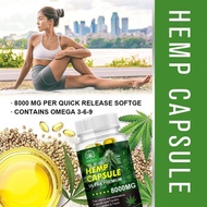 Hemp Capsules Seed Oil Capsules Pain Relief And Anti-Inflammatory Relief Joint/Leg/Neck Pain Help Deep Sleep Better Boost Immune