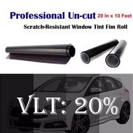 50cm X 3m 20% Window Glass Tint Film Black VLT Roll Auto Car Office Commercial -