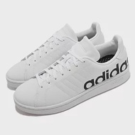 adidas 休閒鞋 Grand Court LTS 男鞋 愛迪達 經典款 皮革 舒適 球鞋穿搭 白 黑 H04558 27.5cm WHITE/BLACK