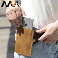 MVA หนังวัวกระเป๋าใส่โทรศัพท์สำหรับ iPhone 12ผู้ชายโทรศัพท์มือถือซองเคสเข็มขัดกระเป๋าคาดเอวกระเป๋าสตางค์ใส่โทรศัพท์กันขโมย9022