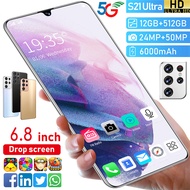 【Terbaru 2021 +Baru datang】Galaxy S21 Ultra+ handphone promo 5G 12/512GB 6.8 inci HD+Full Display hp murah dibawah 1 juta cellphone Mirip dengan hp Samsung Galaxy S21 Ultra Smartphones