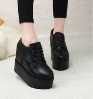 (Ready Stock) Korean Woman Platforms Shoes 8 CM Slope Women Sneaker Strappy