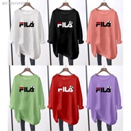 FILA t shirt Lengan Panjang muslimah Baju perempuan murah Saiz Besar Jenis Womens Plus Size Long Sleeve Blouse Clothes
