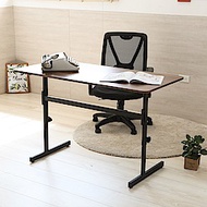 澄境 MIT工業風低甲醛寬120cm可調式升降工作桌/書桌/電腦桌/辦公桌120x60x52-76cm-DIY