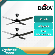 DEKA Ceiling Fan with LED Light &amp; Remote Control SV28L