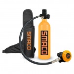 SMACO S400+ 1L 水下呼吸器潛水樽氣瓶 | 迷你充氣潛水裝備 可充氣循環使用氧氣樽 | 帶收納揹袋