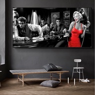 James Dean Marilyn Monroe Elvis Canvas Painting Poster And Printing Mural Living Room Home Decoration Frameless
