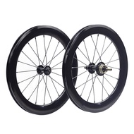 SILVEROCK Alloy Aero Wheelset 5-7 Speed 16 x1 3/8 349 40mm for Brompton 3sixty Pikes TRIFOLD Folding Bike HIGH PROFILE 4CM Wheels