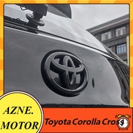 Toyota Corolla CROSS 2021 2022 Carbon Fiber Front Chrome Trim Front Bumper Trim Logo Cover