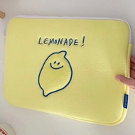 ♣(พร้อมส่ง) กระเป๋าใส่ไอแพด เคส iPad โน้ตบุ๊ค รุ่น LEMONADE มี 3 ขนาด มีช่องใส่ปากกา เคสไอแพด soft case laptop pouch❋