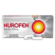 Nurofen Ibuprofen Caplets Pain Relief 200mg 24 Pack
