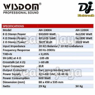 Power Amplifier Wisdom AH 12004 / AH12004 - 4 channel
