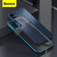 ◇♟ Baseus Clear Phone Case For iPhone 12 Pro Max 12Max Transparent Plating Case Coque Thin Soft TPU Back Cover For iPhone 12Pro Max