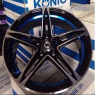 17吋含全新輪胎 升級完工組合包一組價 知名品牌KONIG 鋁圈 CAMRY/MAZDA/Luxgen/三菱 日系規格一概適用