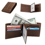 Men's Wallet Genuine Leather Wallet Men Splice Zipper Money Bag with Coin Pocket Male Purse