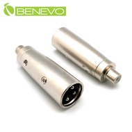 BENEVO RCA/AV母頭轉XLR(Cannon接頭)公頭 轉接頭