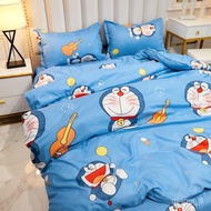 akemi bedsheet set🎄Cartoon DoraADream Four-Piece Set Blue Fat Doraemon Children Student Dormitory Three-Piece Set Quilt